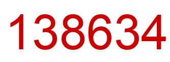 Number 138634 red image