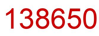 Number 138650 red image