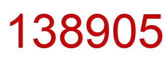 Number 138905 red image