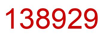 Number 138929 red image