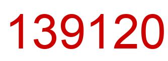 Number 139120 red image