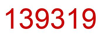 Number 139319 red image