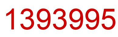 Number 1393995 red image
