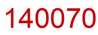 Number 140070 red image