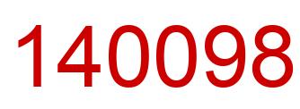 Number 140098 red image
