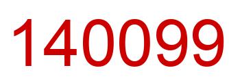 Number 140099 red image