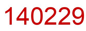 Number 140229 red image