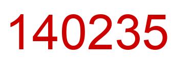 Número 140235 imagen rojo