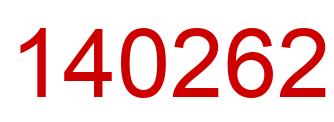 Number 140262 red image