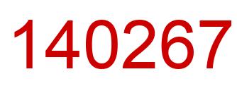 Number 140267 red image