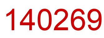 Number 140269 red image