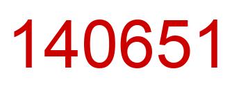 Number 140651 red image