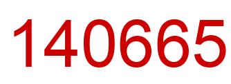Number 140665 red image