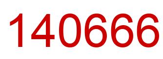 Number 140666 red image