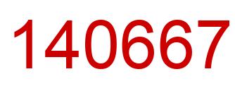Number 140667 red image
