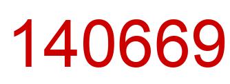 Number 140669 red image