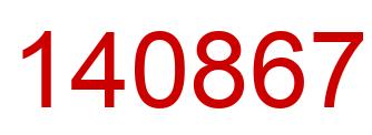 Number 140867 red image