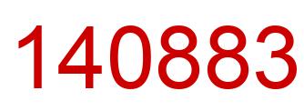 Number 140883 red image