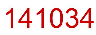 Number 141034 red image