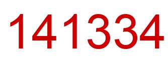 Number 141334 red image