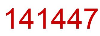 Number 141447 red image