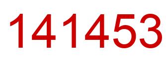 Number 141453 red image