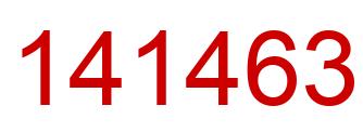 Number 141463 red image