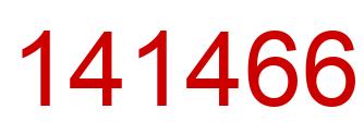 Number 141466 red image