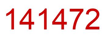 Number 141472 red image