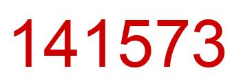 Number 141573 red image