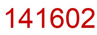 Number 141602 red image
