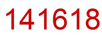 Number 141618 red image