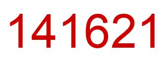 Number 141621 red image