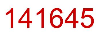 Number 141645 red image