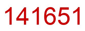 Number 141651 red image