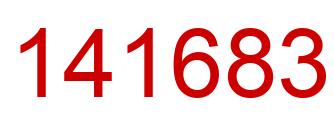 Number 141683 red image