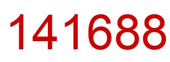 Number 141688 red image