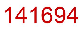 Number 141694 red image