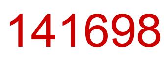 Number 141698 red image