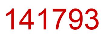 Número 141793 imagen rojo