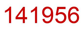 Number 141956 red image
