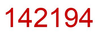 Number 142194 red image