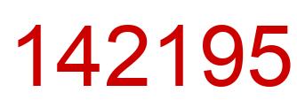 Number 142195 red image