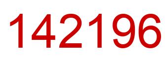 Number 142196 red image