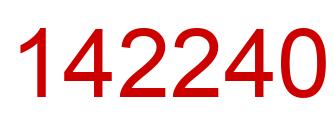 Number 142240 red image