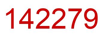 Number 142279 red image