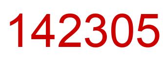 Number 142305 red image