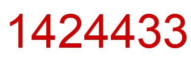 Number 1424433 red image