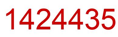 Number 1424435 red image
