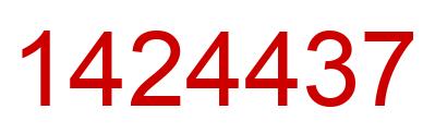 Number 1424437 red image